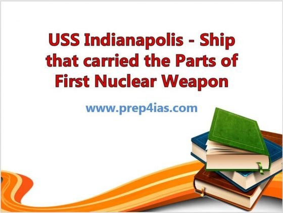 USS Indianapolis - Ship that carried the Parts of First Nuclear Weapon 1