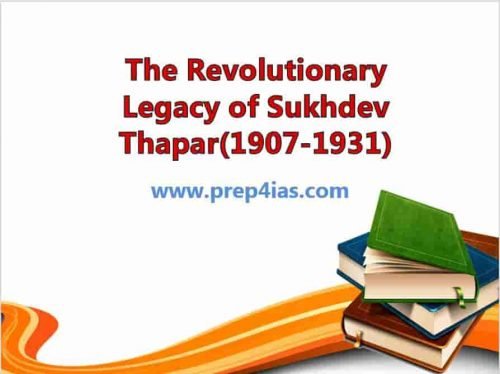 The Revolutionary Legacy of Sukhdev Thapar(1907-1931) 1